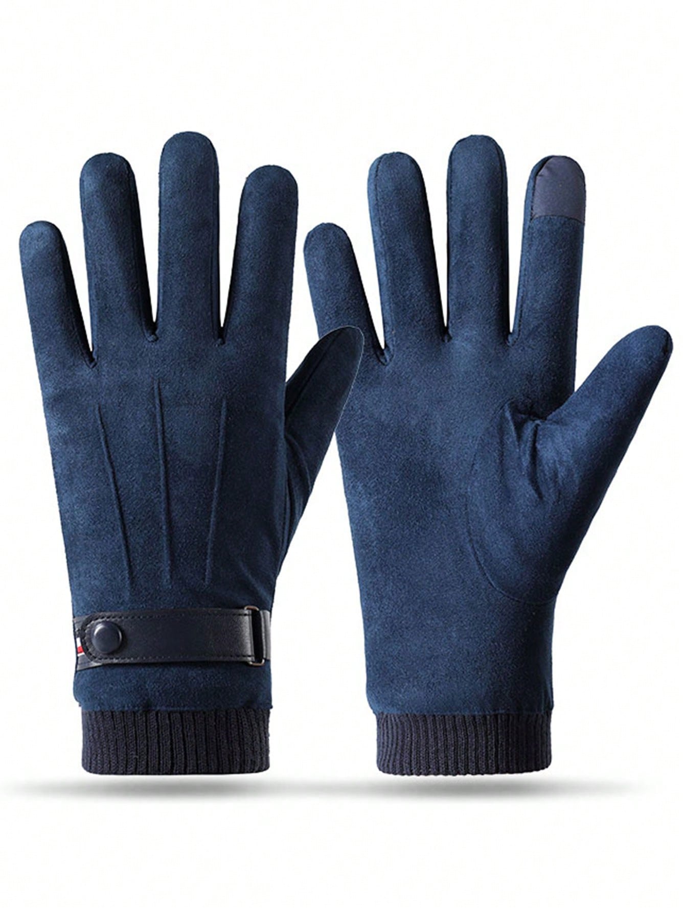 Winter Suede Gloves Men's Outdoor Cycling Cycling Padded Warm Comfortable Students Korean Windproof Touch Screen Gloves