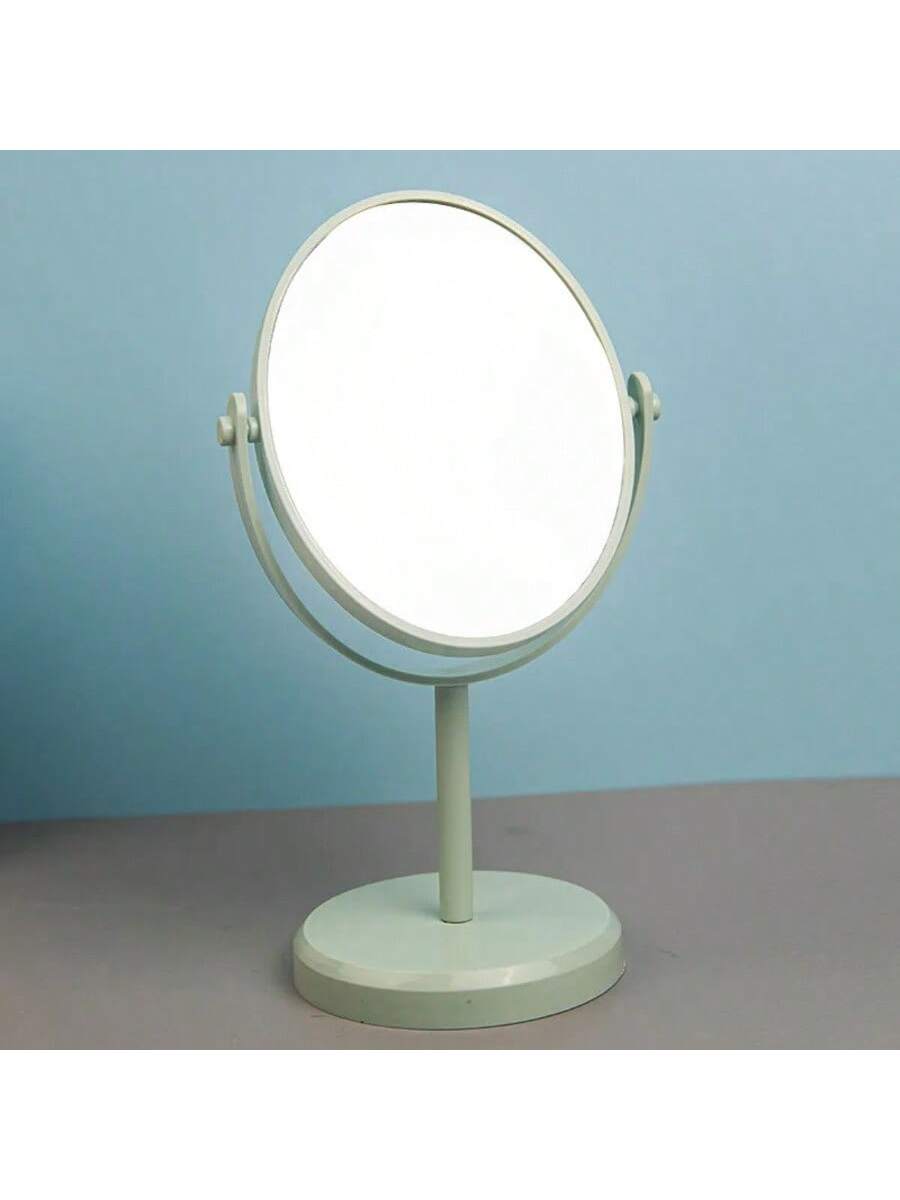 Desktop Makeup Mirror Single Side Rotatable Dresser Mirror Oval Standing Vanity Mirror Home Dormitory Desktop Cosmetic Mirrors Gifts