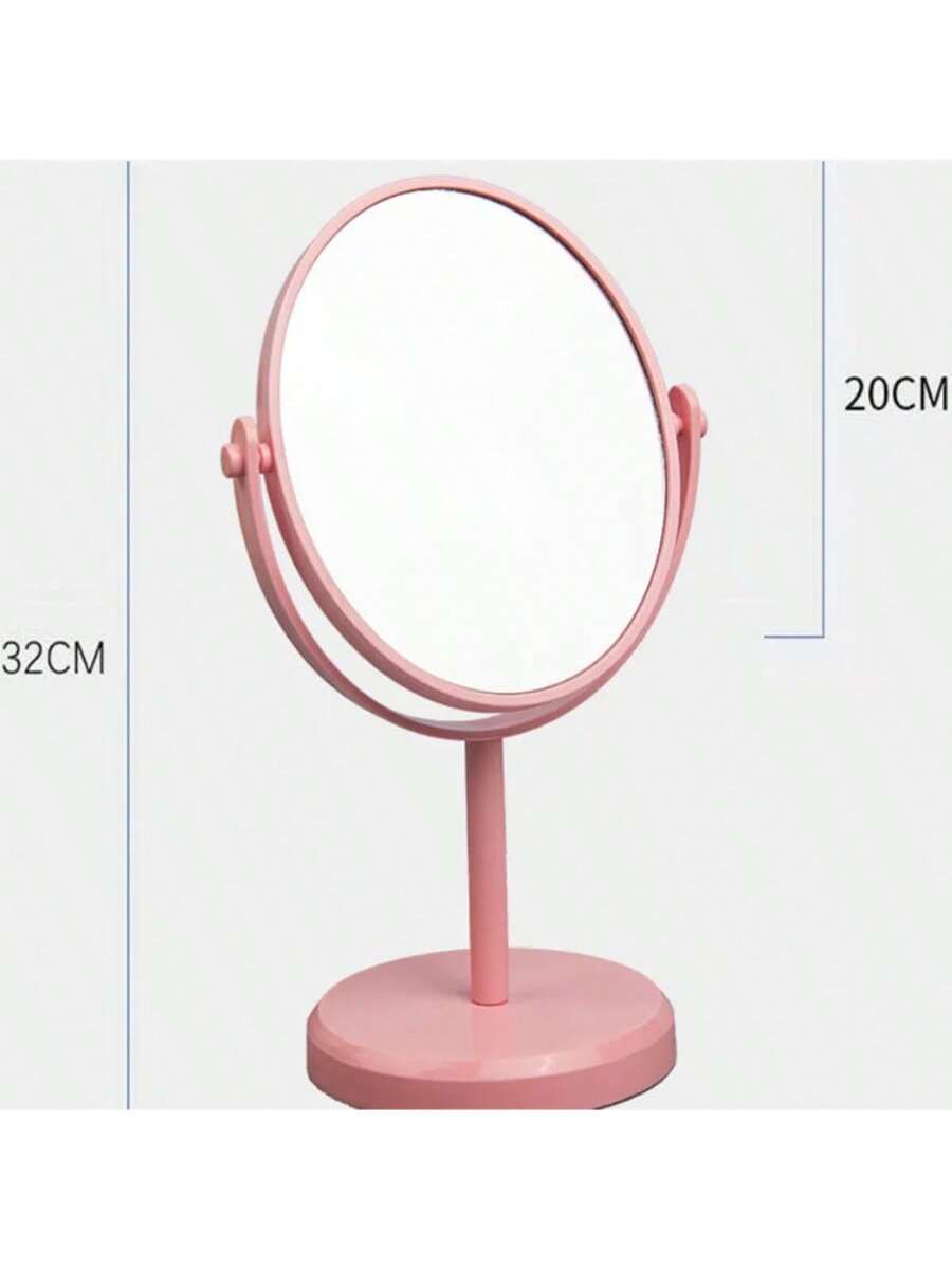 Desktop Makeup Mirror Single Side Rotatable Dresser Mirror Oval Standing Vanity Mirror Home Dormitory Desktop Cosmetic Mirrors Gifts