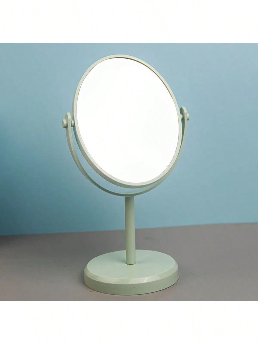 Desktop Makeup Mirror Single Side Rotatable Dresser Mirror Oval Standing Vanity Mirror Home Dormitory Desktop Cosmetic Mirrors Gifts