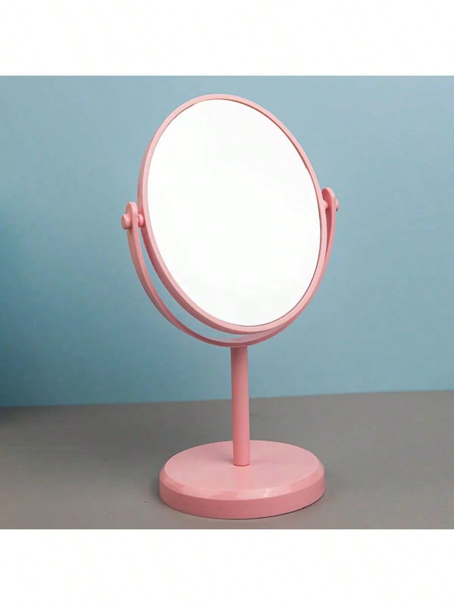 Desktop Makeup Mirror Single Side Rotatable Dresser Mirror Oval Standing Vanity Mirror Home Dormitory Desktop Cosmetic Mirrors Gifts