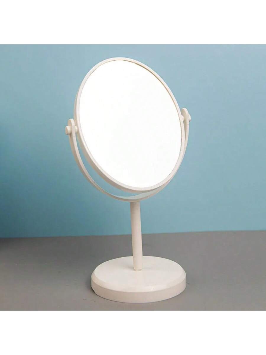 Desktop Makeup Mirror Single Side Rotatable Dresser Mirror Oval Standing Vanity Mirror Home Dormitory Desktop Cosmetic Mirrors Gifts