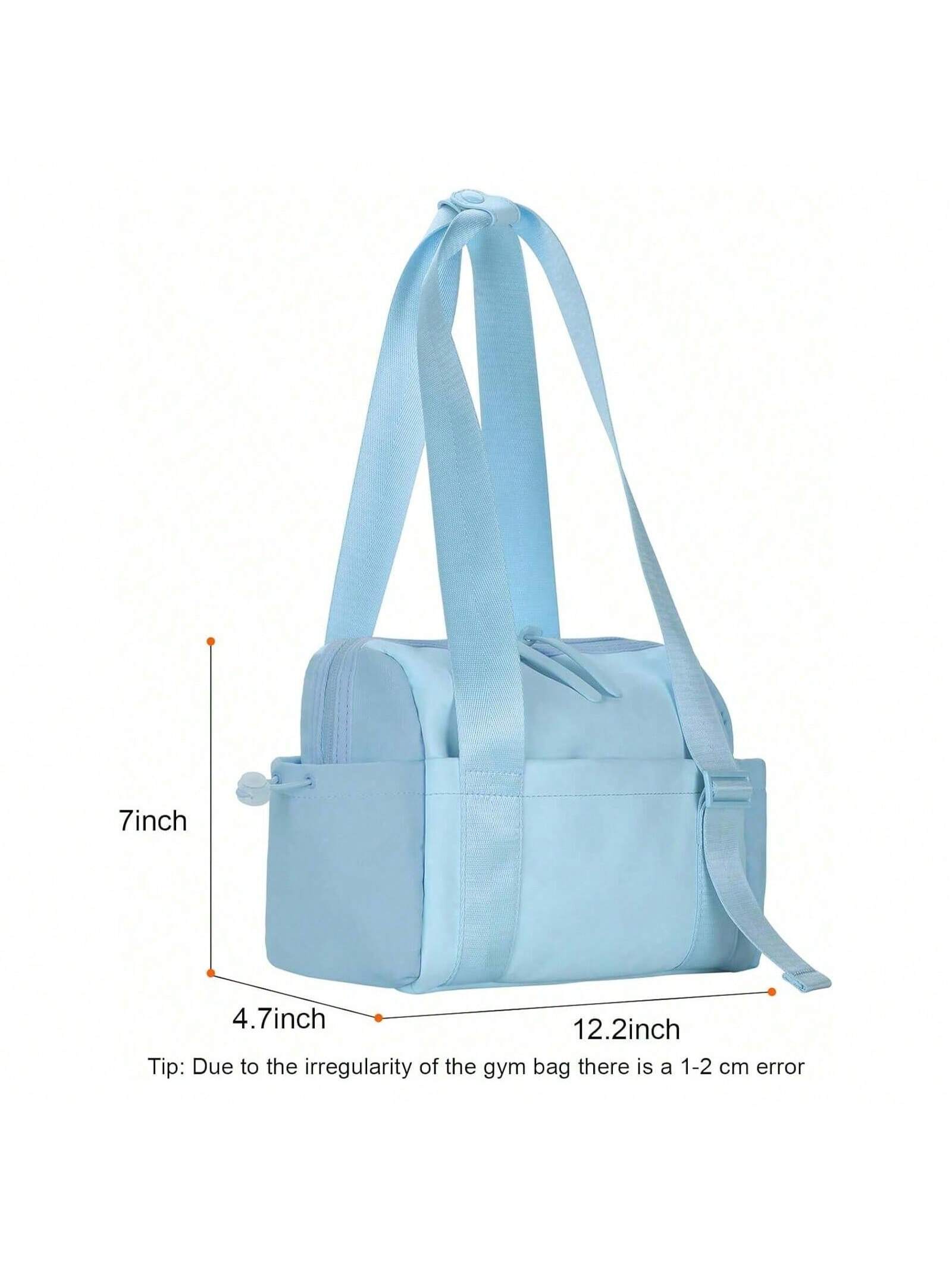 Mini Gym Bag For Women Girls Small Gym Tote Bag With Wet Compartment Waterproof Travel Duffle Bag Cute Workout Sport Bag Adjustable Strap, Zip Closure