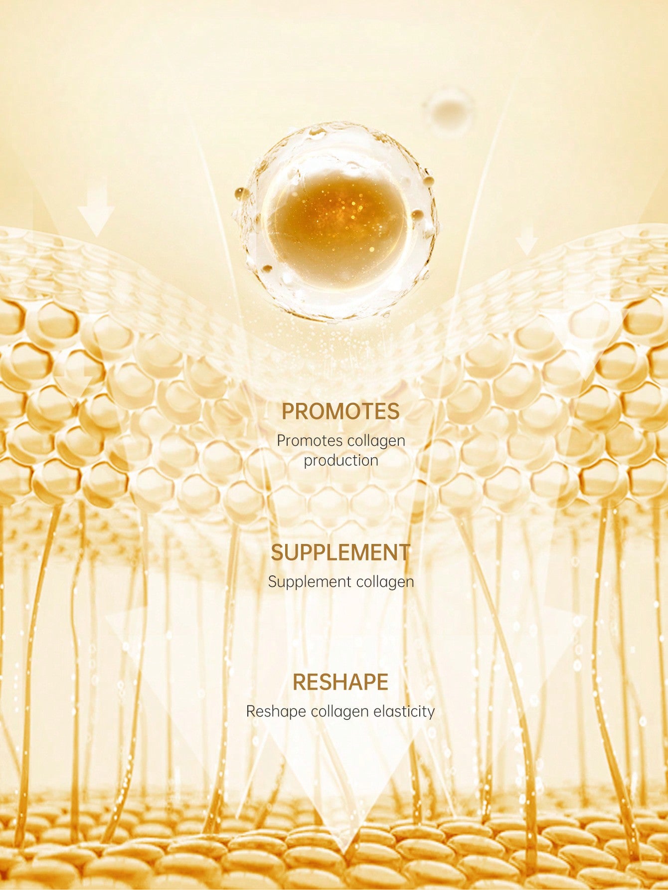 Golden Collagen Skincare Set - Reduces Fine Lines, Tightens, Refines Pores, Hydrates