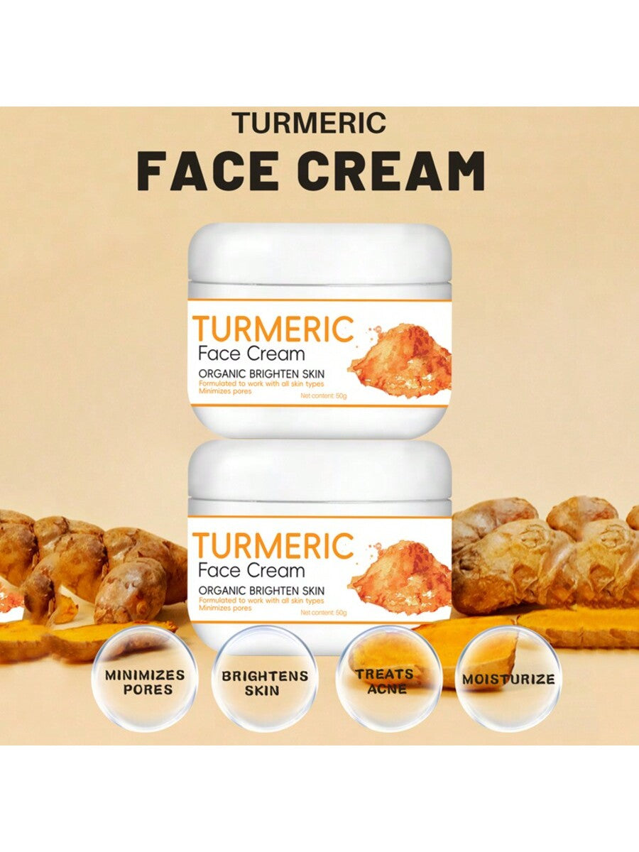 MIAOFUTONG MIAOFUTONG 3pcs/Set Facial Care Kit With Turmeric Series - Turmeric Soap, Turmeric Essence, Turmeric Face Cream - Antioxidant Skincare Set