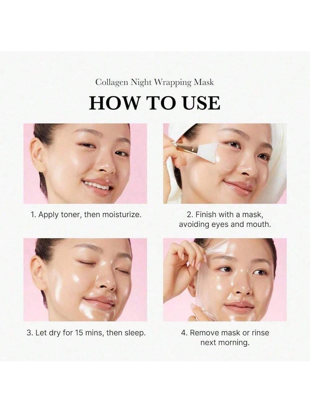 Collagen Overnight Wrapping Peel Off Facial Mask Pack - Elasticity