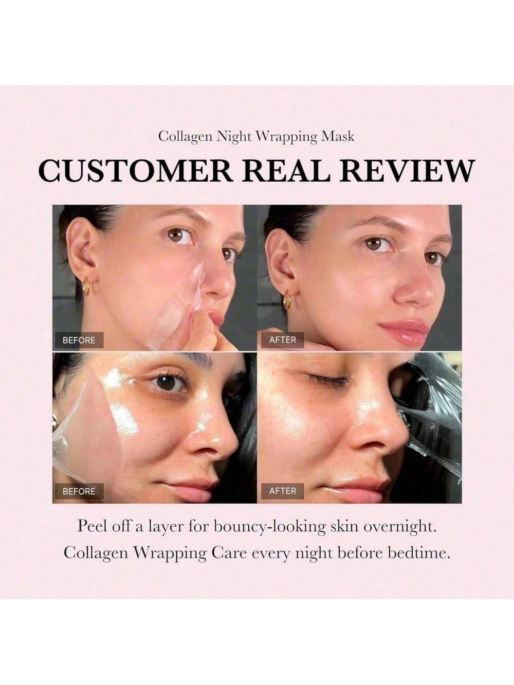 Collagen Overnight Wrapping Peel Off Facial Mask Pack - Elasticity