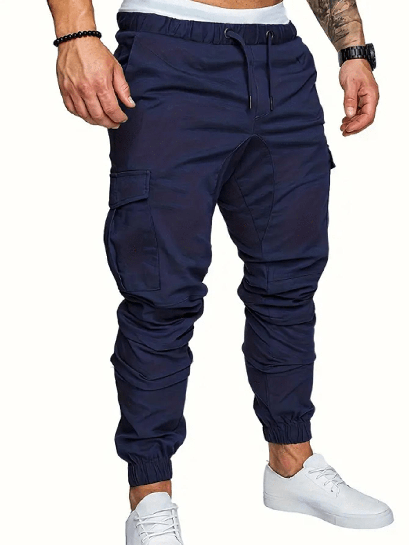 hoteel Loose Hiking Cargo Pants For Men Casual Outdoor Drawstring Tactical Pants Workout Joggers Comfort Fit Hiking Pants