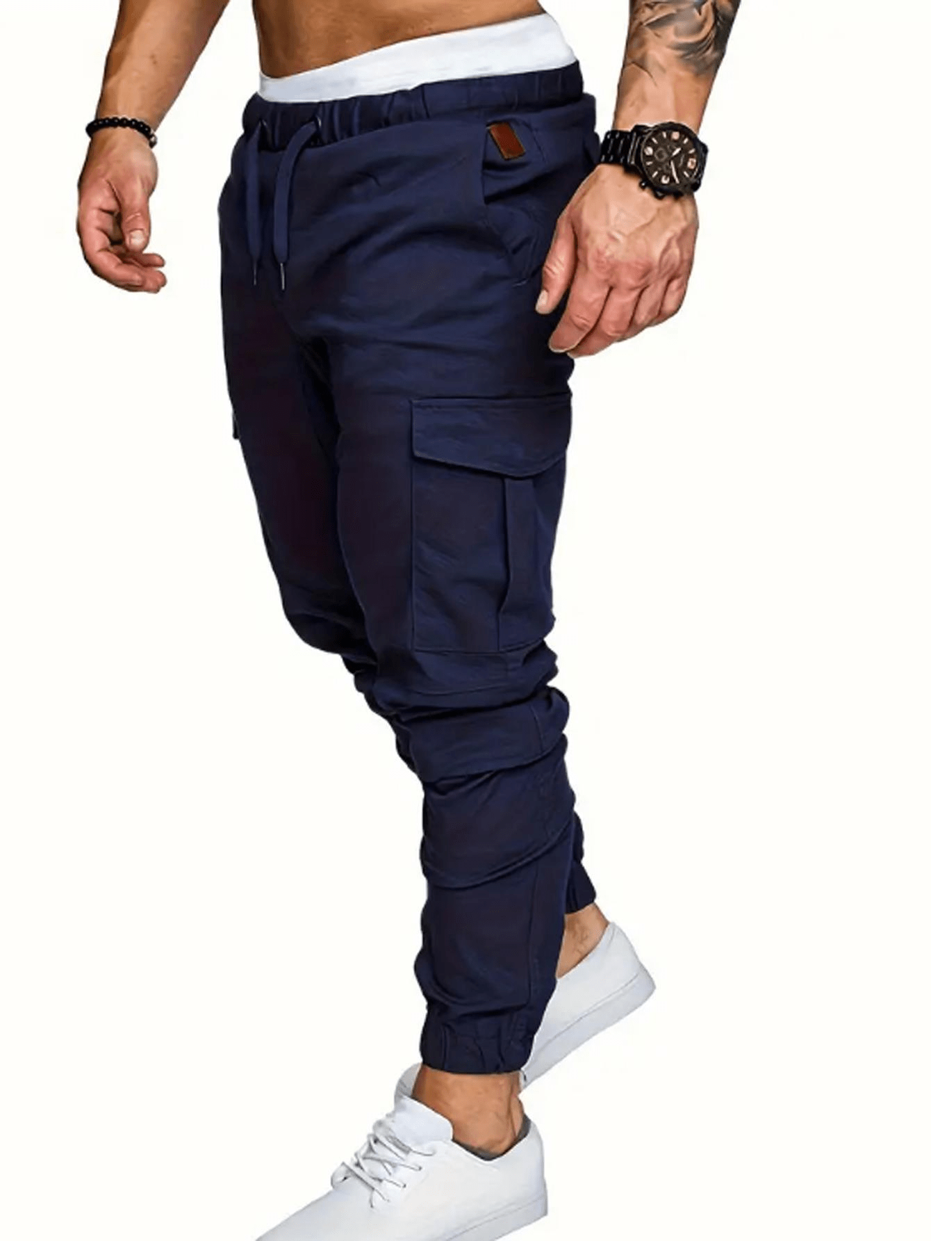 hoteel Loose Hiking Cargo Pants For Men Casual Outdoor Drawstring Tactical Pants Workout Joggers Comfort Fit Hiking Pants