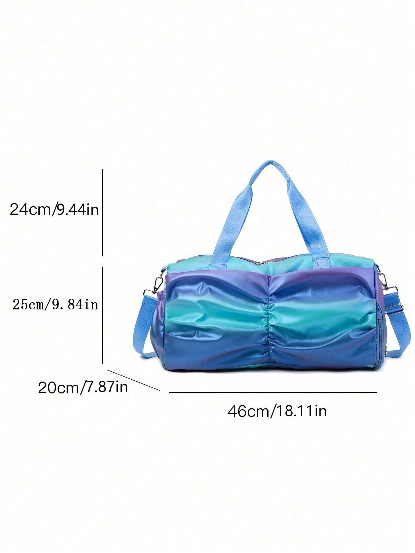 Pearlescent Large Capacity Sports Gym Bag, Rainbow Travel Bag, Stylish Short-Distance Travel Luggage Bag, Minimalist Tote