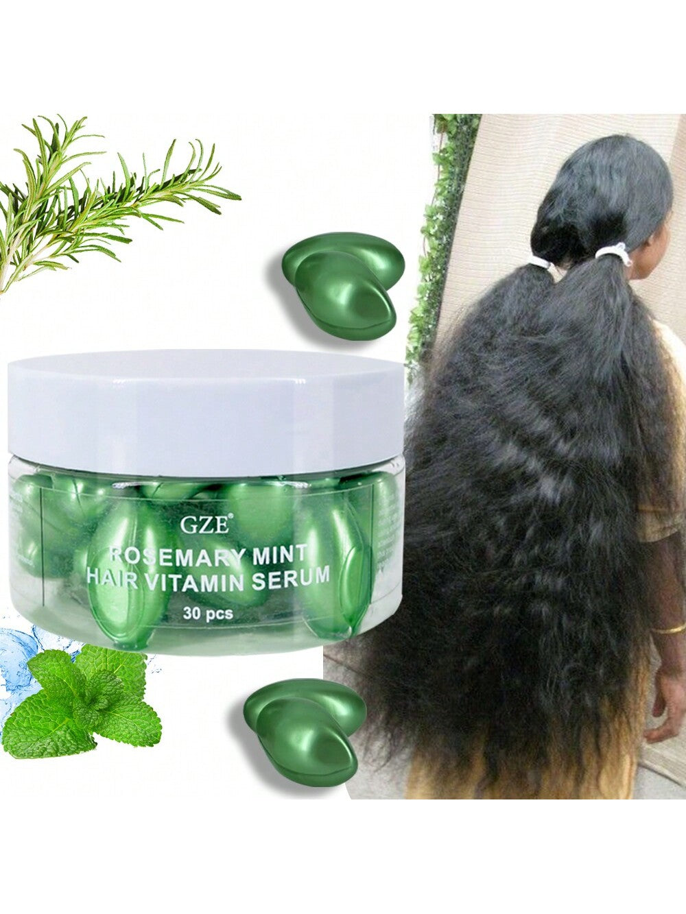 GZE ROSEMARY MINT HAIR VITAMINS Capsule With Rosemary Oil