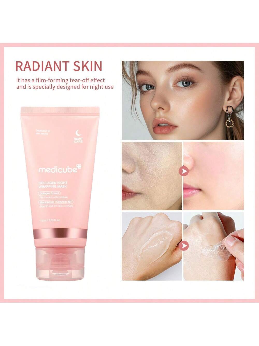 Collagen Overnight Wrapping Peel Off Facial Mask Pack - Elasticity