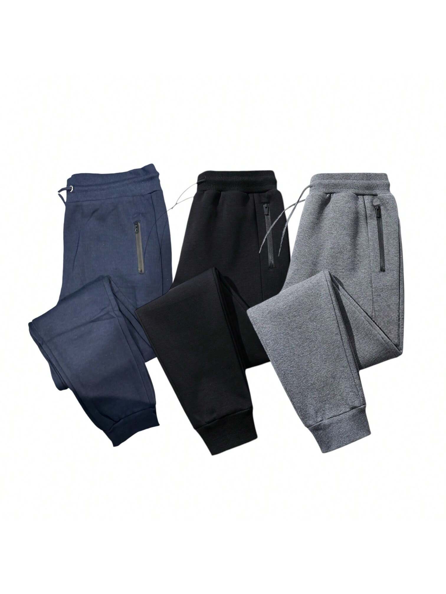 Mens Fleece Joggers 3 Pack Ultra Soft Confort Pack