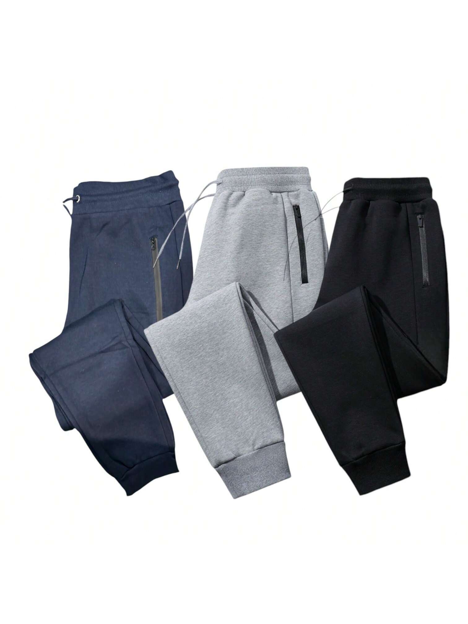 Mens Fleece Joggers 3 Pack Ultra Soft Confort Pack