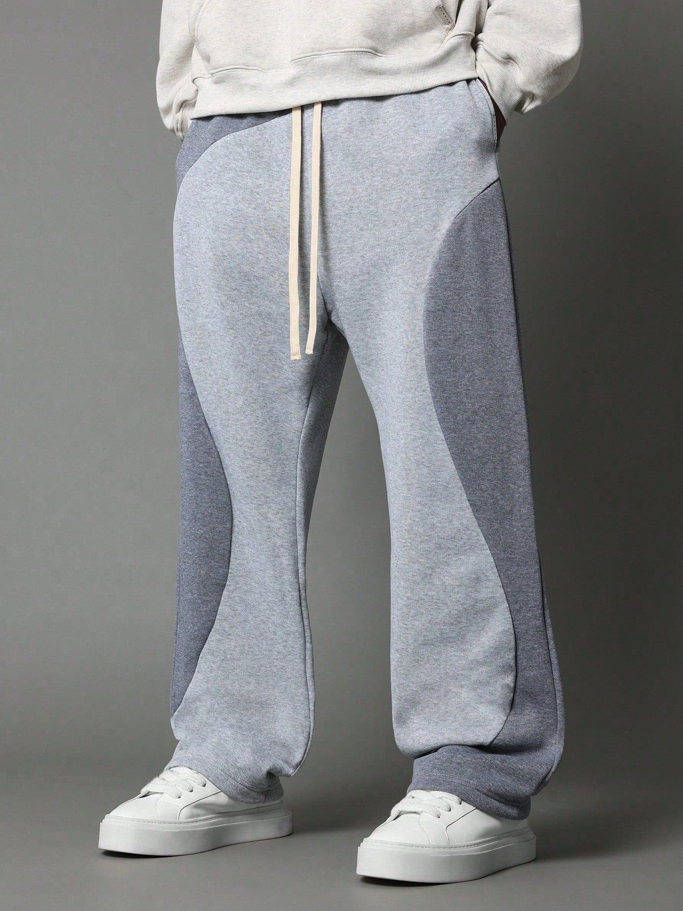 SUMWON Straight Fit Colour Block Curved Panel Jogger