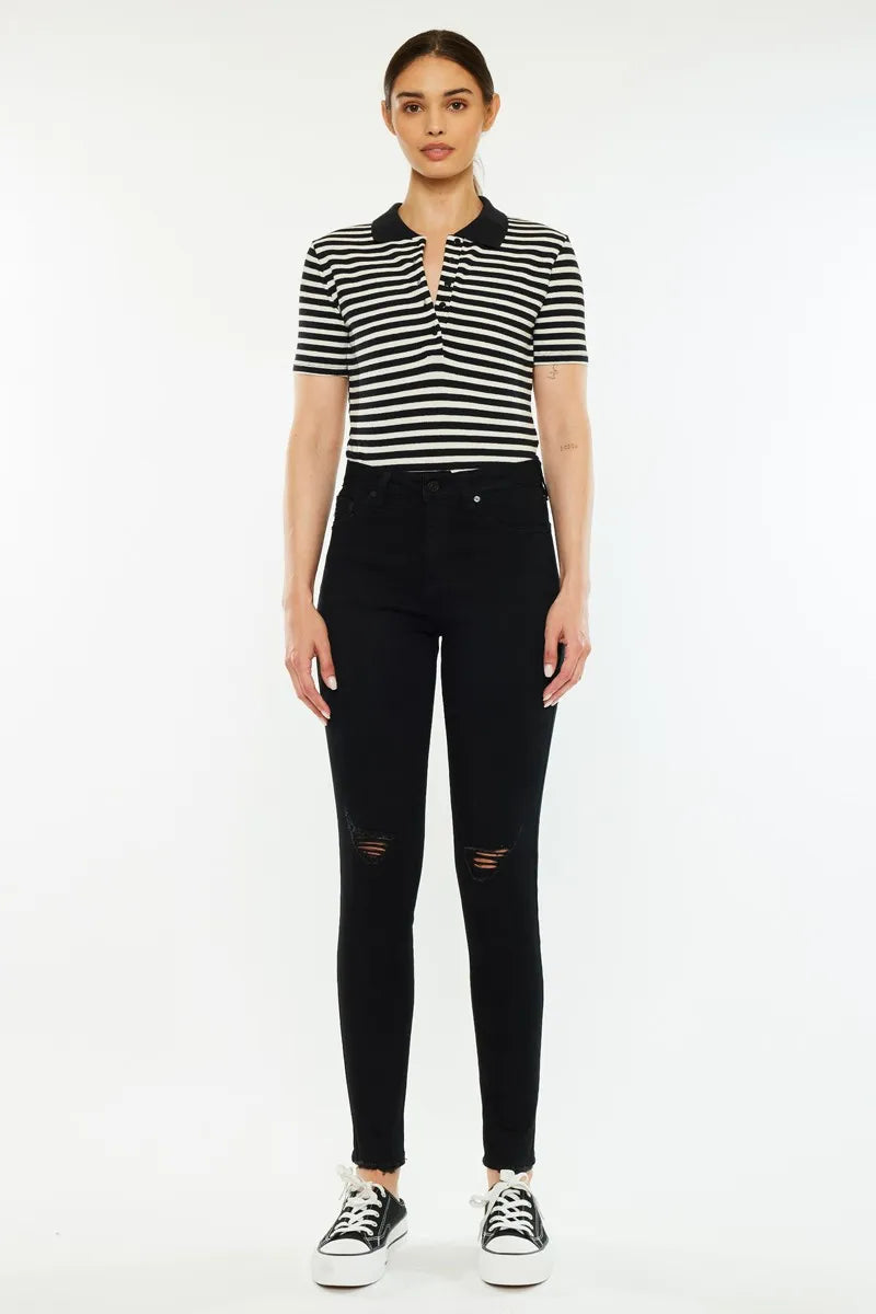 Kancan Distressed High Rise Super Skinny Jeans