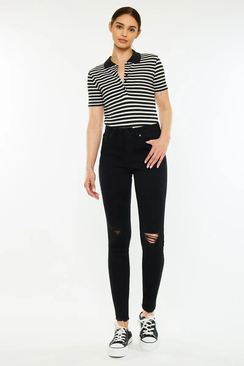Kancan Distressed High Rise Super Skinny Jeans