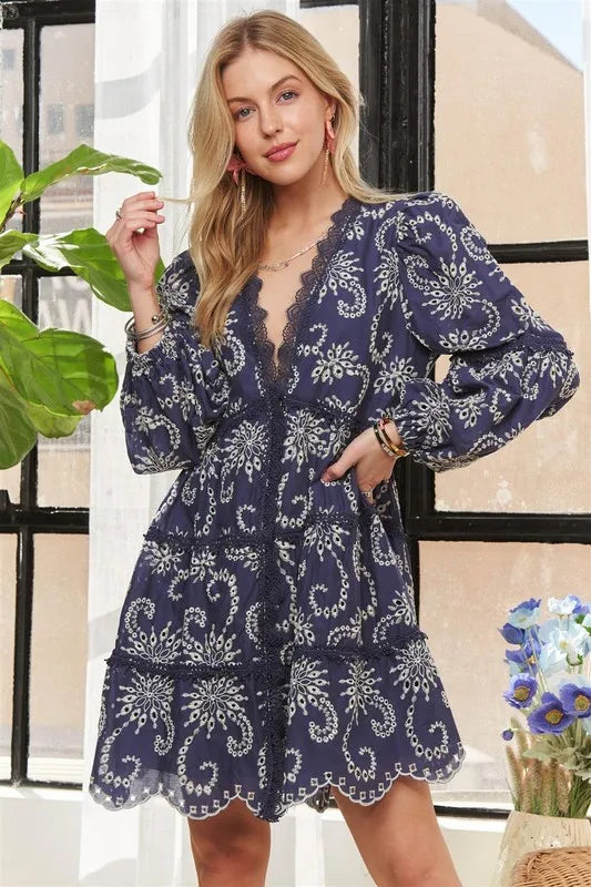 ADORA Puff Sleeve Floral Dress