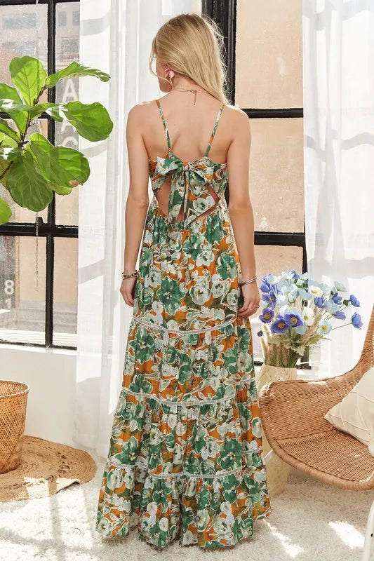 ADORA Bow Back Floral Cami Dress