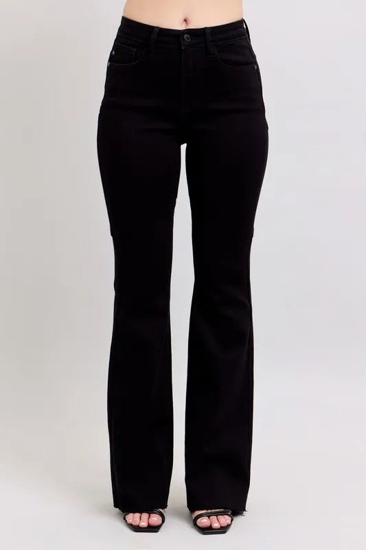 Judy Blue Full Size High Waist Star Seam Detail Flare Plus Size