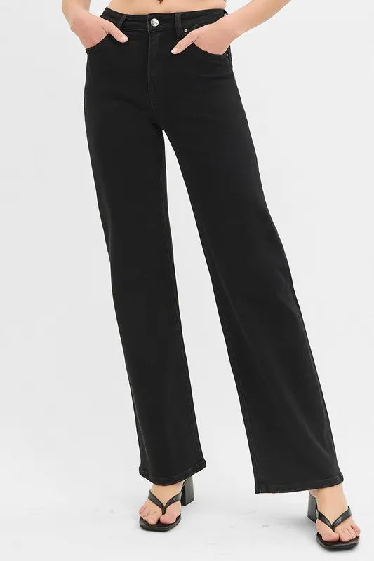 RISEN Full Size High Rise Wide Leg Jeans Plus Size