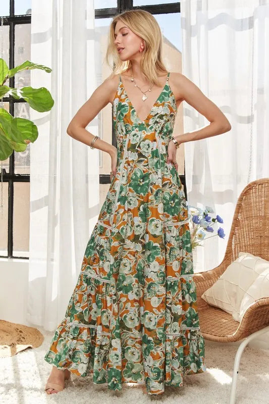 ADORA Bow Back Floral Cami Dress